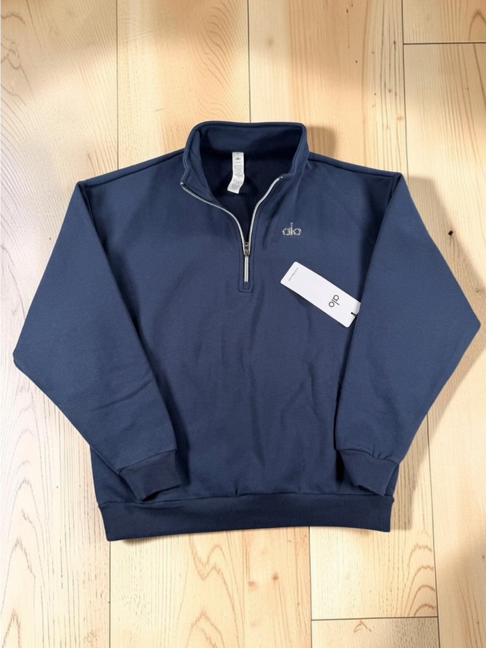 Alo Navy Quarter Zip S-XL - Picture 2 of 4